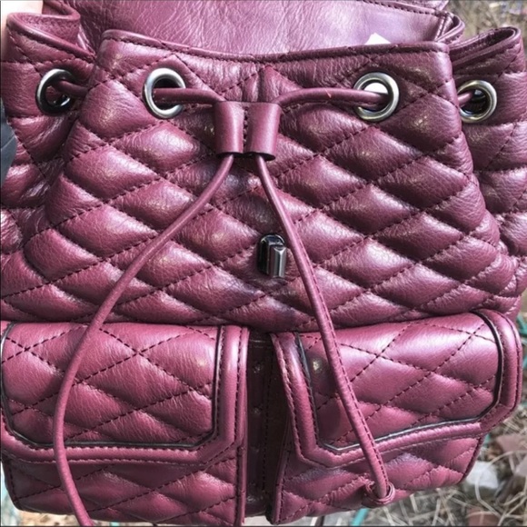 Rebecca mink off quilted backpack